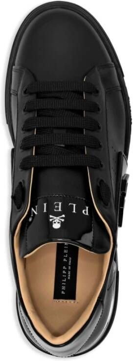 Philipp Plein Zwarte Hexagon Lage Sneakers