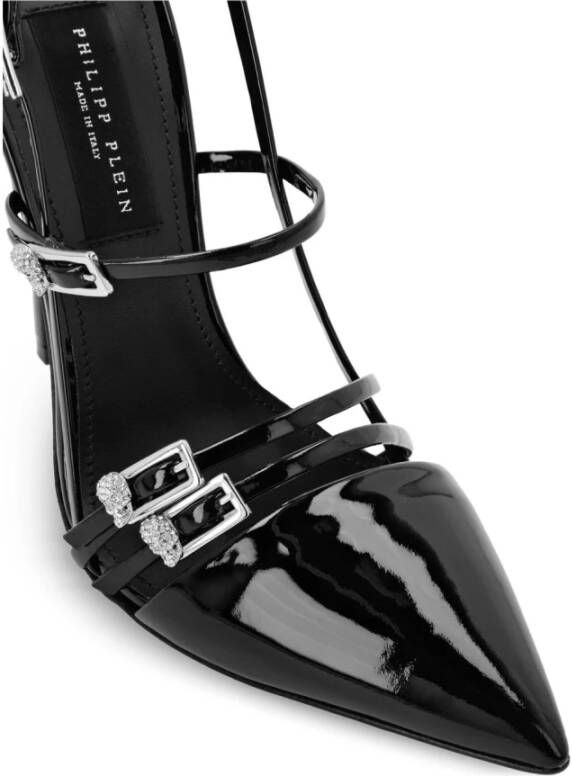 Philipp Plein Zwarte Lakleren Slingback Pumps