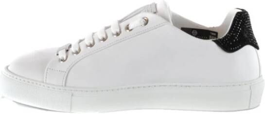 Philipp Plein Zwarte Leren Heren Sneakers Vetersluiting