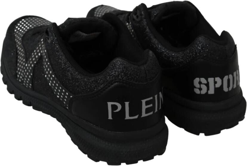 Philipp Plein Zwarte Leren Jasmines Sneakers Zwart Heren