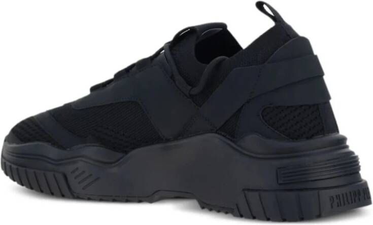 Philipp Plein Zwarte Predator Platte Schoenen Black Heren