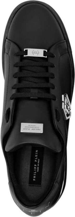 Philipp Plein Zwarte Sneakers met Zilveren Detail Black Heren