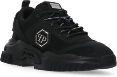 Philipp Plein Zwarte Sneakers voor Mannen met Logo Details Black Heren