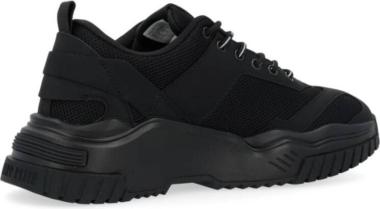 Philipp Plein Zwarte Technische Stof Predator Sneaker Black Heren