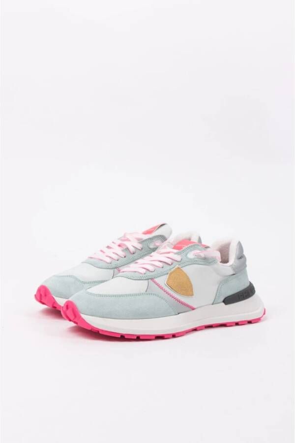 Philippe Model Lage Fuchsia Sneaker Multicolor Heren
