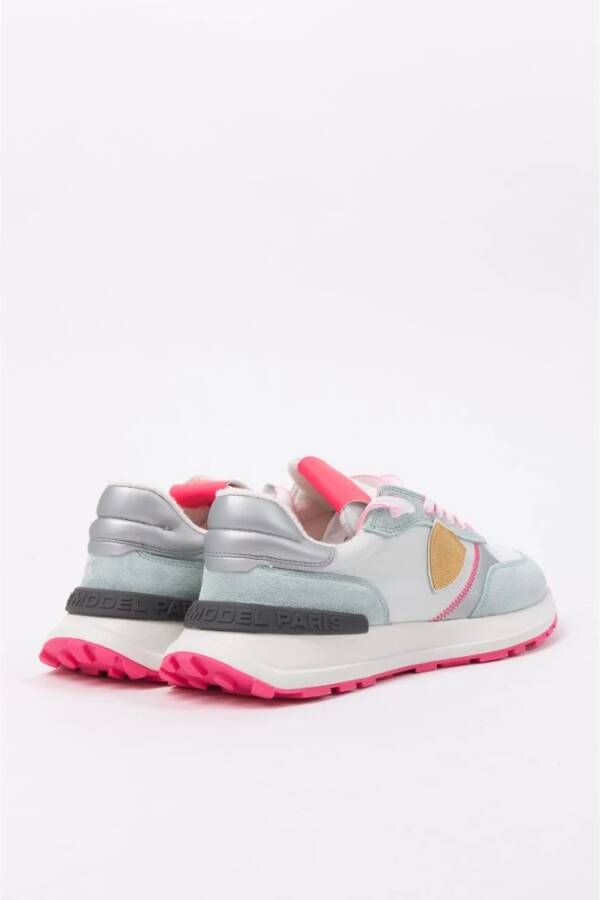 Philippe Model Lage Fuchsia Sneaker Multicolor Heren