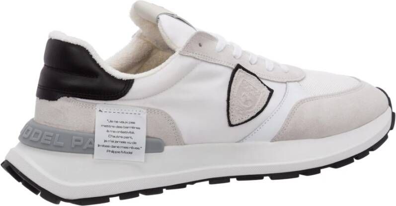 Philippe Model Multikleur Vetersluiting Sneakers Wit Heren