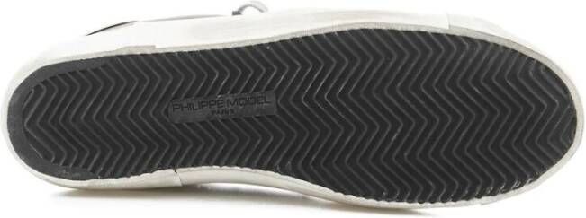 Philippe Model Antraciet Lage Sneakers met Spiegelende Inzetstukken