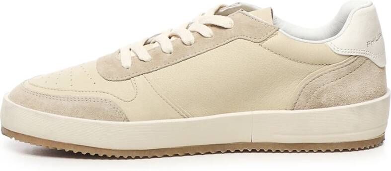 Philippe Model Beige Sneakers met Logo Ontwerp