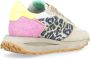 Philippe Model Beige Suède en Pailletten Hoge Sneaker Multicolor Dames - Thumbnail 4