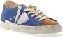 Philippe Model Blauw Leren Lage Sneakers Multicolor Heren - Thumbnail 2