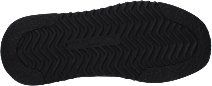 Philippe Model Blauwe Leren Sneakers met Logo Detail