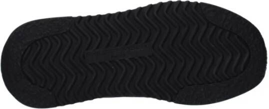 Philippe Model Blauwe Leren Suède Casual Sneakers met Logo's