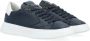 Philippe Model Blauwe Leren Temple Sneaker met Witte Details Blue Heren - Thumbnail 3