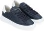 Philippe Model Blauwe Leren Temple Sneaker met Witte Details Blue Heren - Thumbnail 5