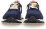 Philippe Model Suède Logo Sneakers Rubberen Zool Blue Heren - Thumbnail 25