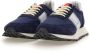 Philippe Model Suède Logo Sneakers Rubberen Zool Blue Heren - Thumbnail 26