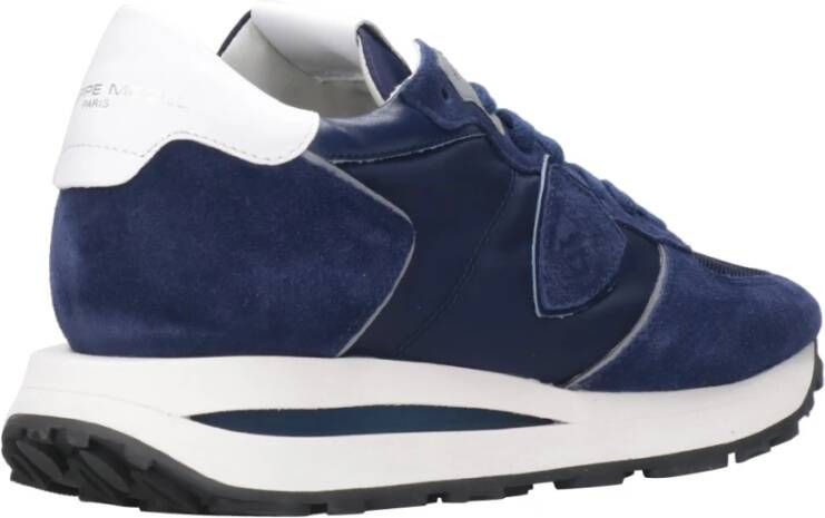 Philippe Model Blauwe Tropez Haute Low Sneakers Blue Heren