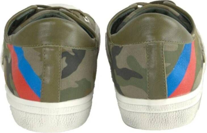 Philippe Model Camouflage Groene Sneakers
