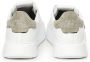 Philippe Model Canvas Leren Sneakers Wit Groen White Heren - Thumbnail 4