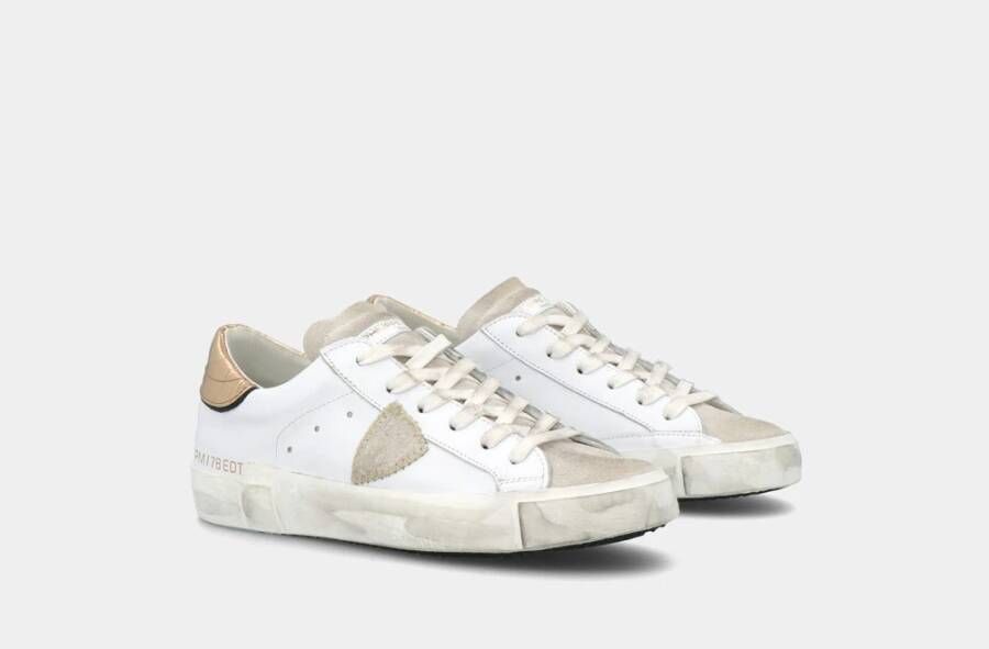 Philippe Model Croco Leren Sneakers Wit Dames