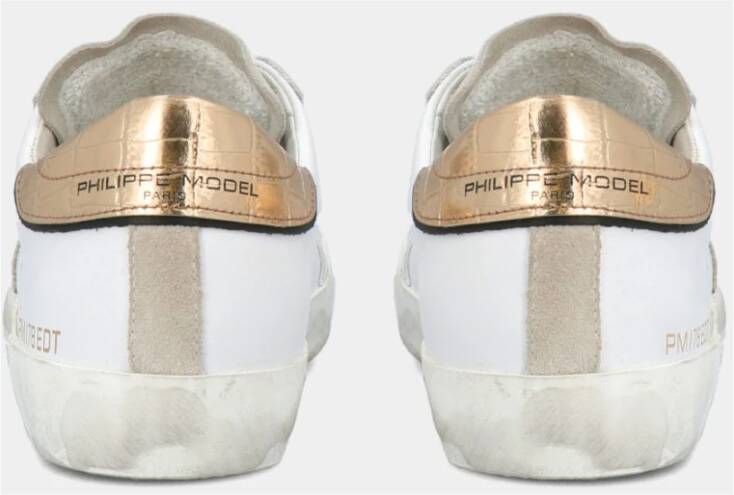 Philippe Model Croco Leren Sneakers Wit Dames