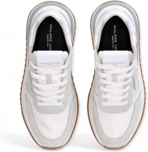 Philippe Model Damesneakers van leer en nylon Beige Dames