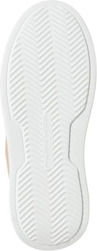 Philippe Model Eenvoudige Veterschoenen voor Temple Beige Dames