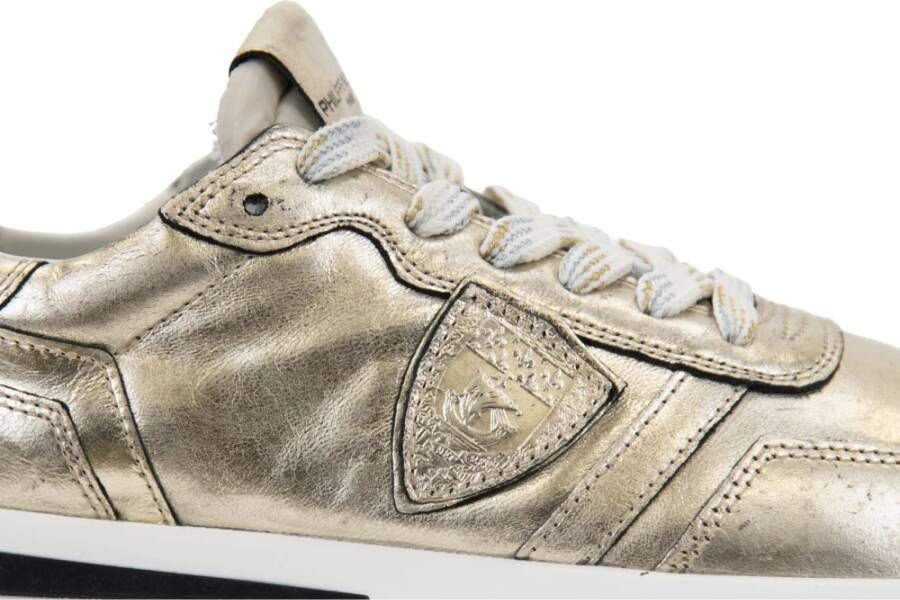 Philippe Model Gelamineerde leren vetersneakers