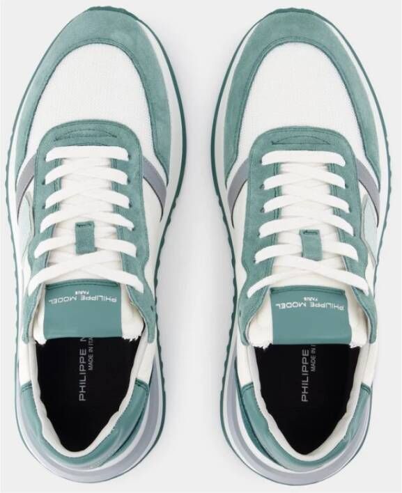 Philippe Model Groene Canvas Lage Sneakers Green Heren