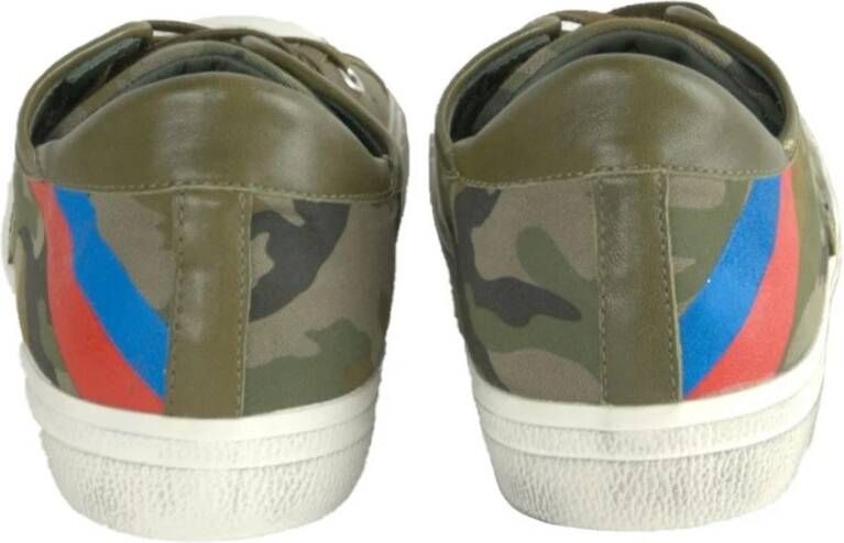 Philippe Model Groene Leren Camo Sneaker