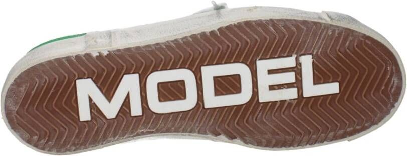 Philippe Model Groene leren sneakers vintage stijl