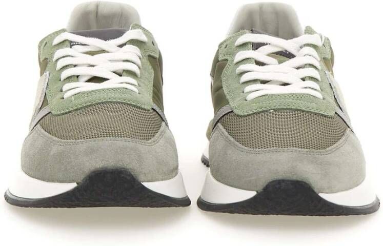 Philippe Model Groene Sneakers Parijse Stijl Multicolor Heren