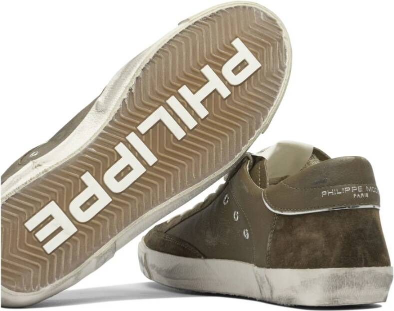 Philippe Model Groene Sneakers voor Mannen Aw25