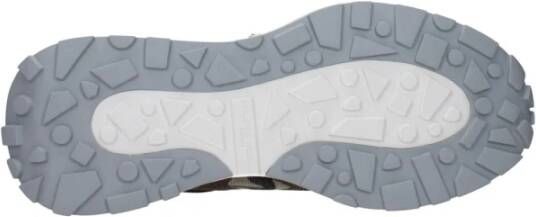 Philippe Model Groene stoffen sneakers met logodetail