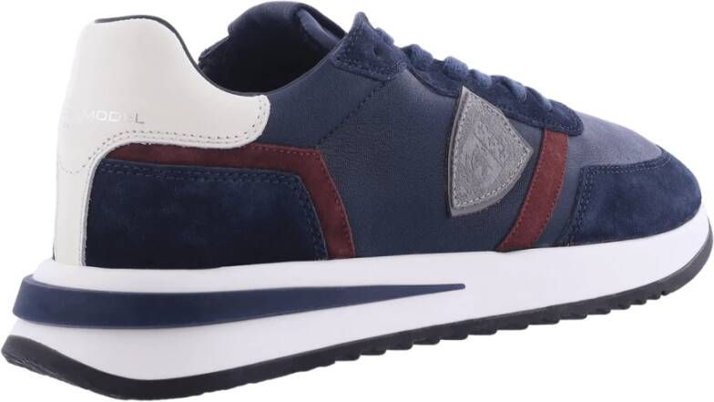 Philippe Model Heren Tropez 2.1 Sneaker Blauw Rood Blue Heren