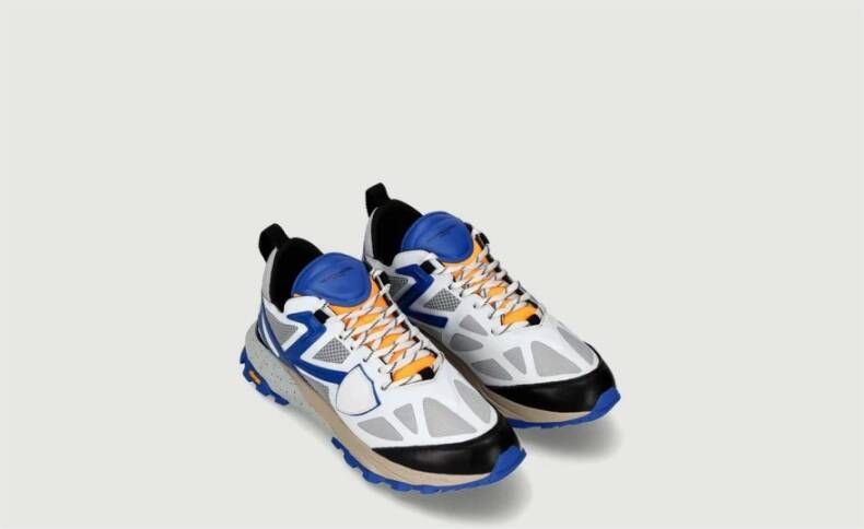 Philippe Model Heren Wit Lichtblauw Trekking Sneakers Multicolor Heren