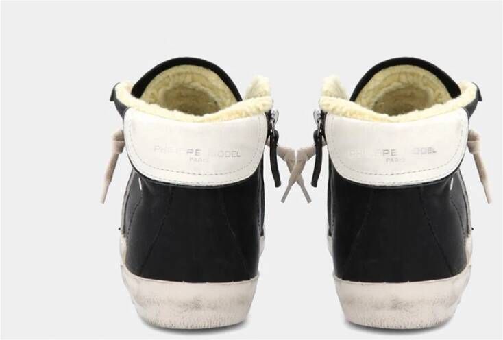 Philippe Model Zwarte High Top Sneakers met Distressed Details Black Heren - Foto 9