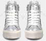 Philippe Model Hoge zilveren gelamineerde sneakers Grijs Dames - Thumbnail 7