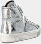 Philippe Model Hoge zilveren gelamineerde sneakers Grijs Dames - Thumbnail 9