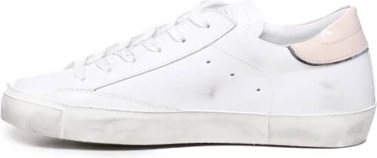 Philippe Model Sneakers met versleten effect en logo White Dames
