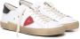 Philippe Model Witte Sneakers Leder Katoen Rubber Zool Multicolor Heren - Thumbnail 18