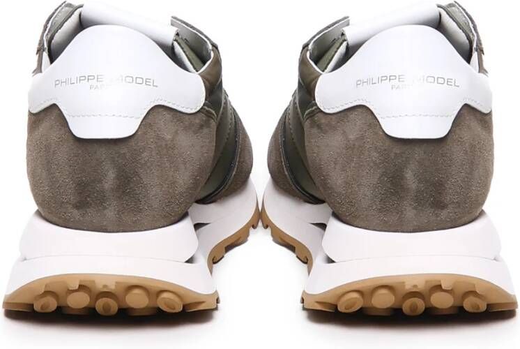 Philippe Model Khaki Groene Sneakers met Memory Foam Green Heren