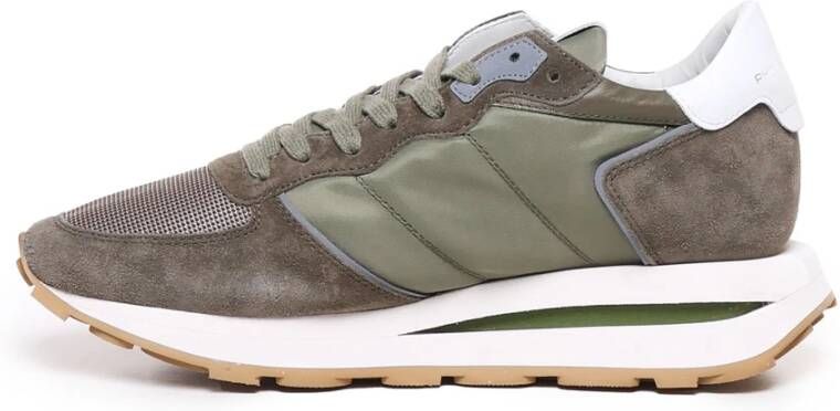 Philippe Model Khaki Groene Sneakers met Memory Foam Green Heren