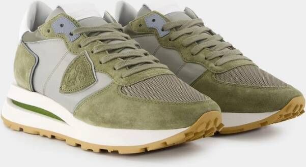 Philippe Model Khaki Lage Sneakers Nylon Green Heren