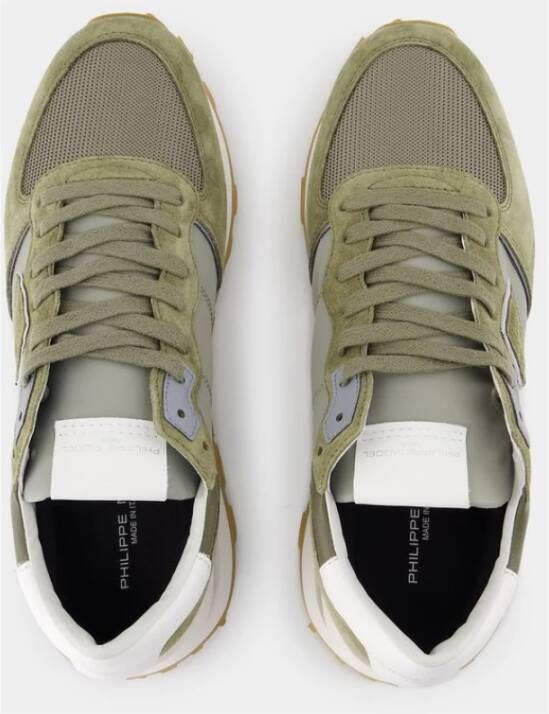 Philippe Model Khaki Lage Sneakers Nylon Green Heren