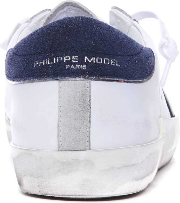 Philippe Model Klassieke ronde neus herensneakers White Heren