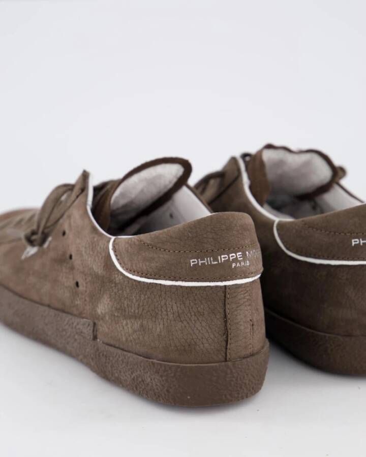 Philippe Model Lage Bruine Sneaker voor Heren