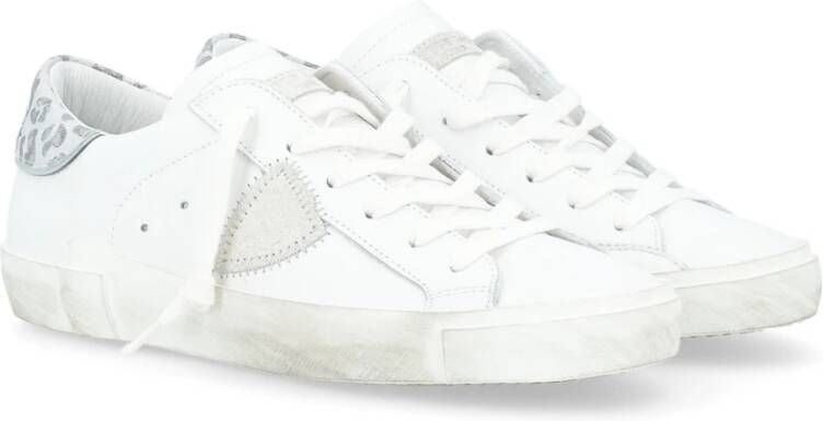 Philippe Model Lage Damesneakers in Parel White Dames