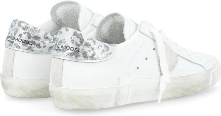 Philippe Model Lage Damesneakers in Parel White Dames